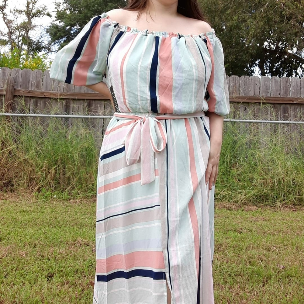 NWT Off The Shoulder Pastel Dress